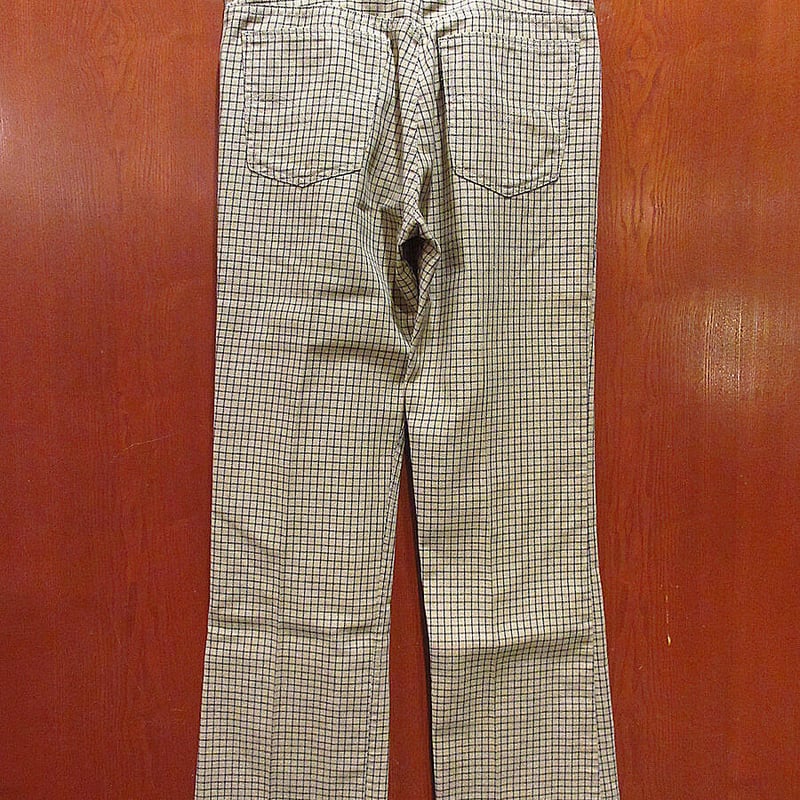 ビンテージ70's○Levi's 517 STA-PRESTチェックブーツカットスラックス ...