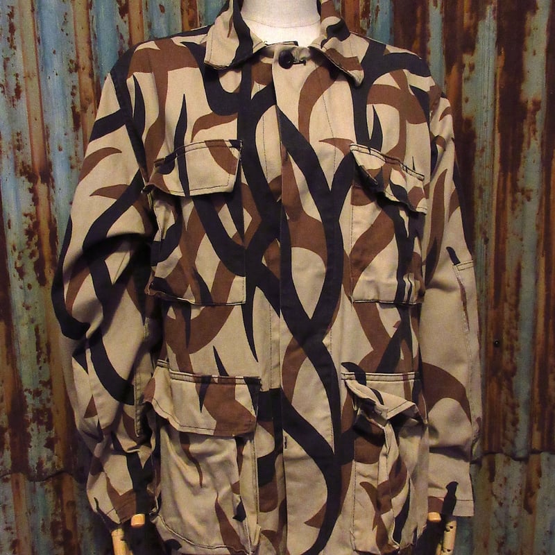 90s ASAT トライバルカモ BDU ジャケット レア ビンテージ USA製 ビンテージ90's○ASATトライバルカモ柄BDUジャケットsize M-R○251223j3