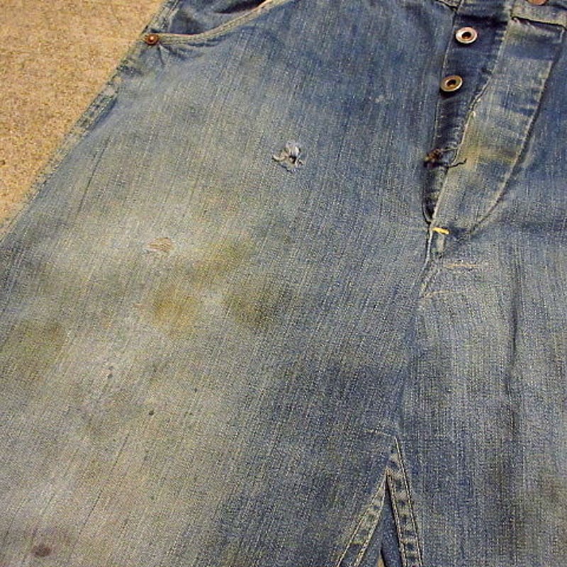 ビンテージ40's○ドナーツボタンデニムペインターパンツ W74cm