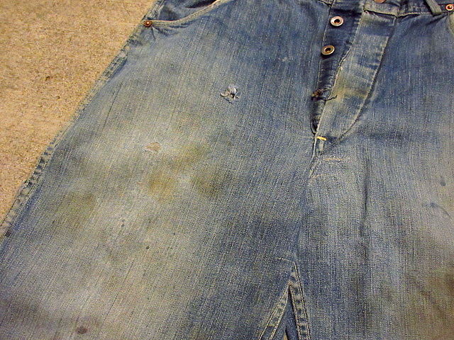 ビンテージ40's○ドナーツボタンデニムペインターパンツ W74cm