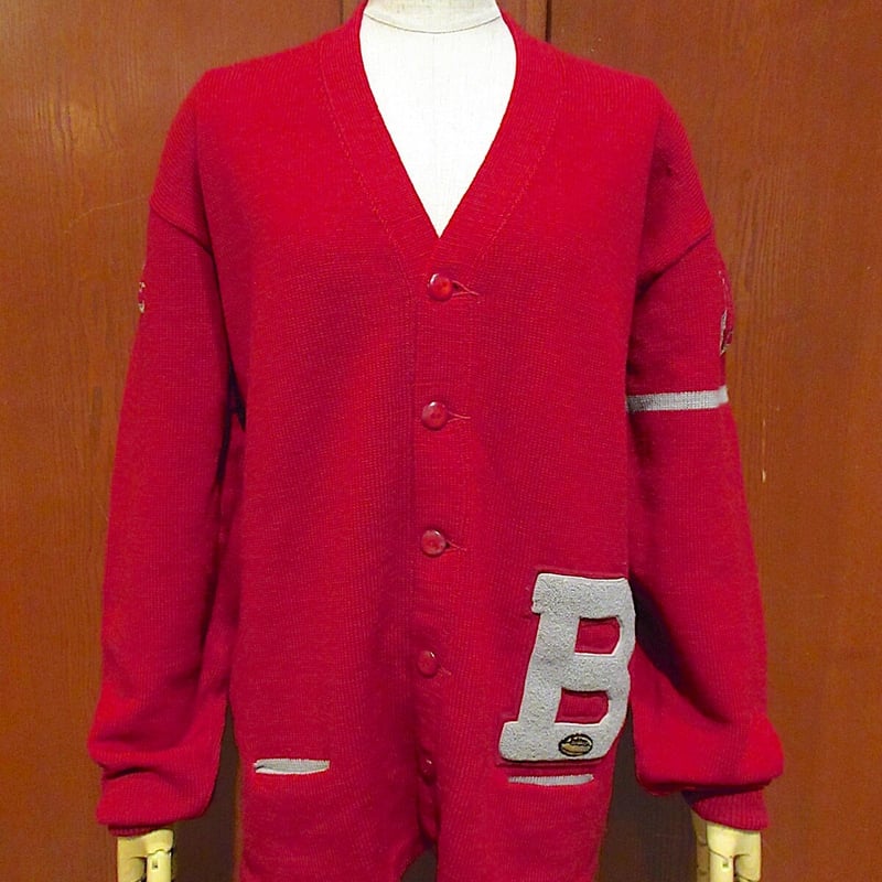 ビンテージ50's○Quality KNITTING CO.レターマンカーディガン○22111...