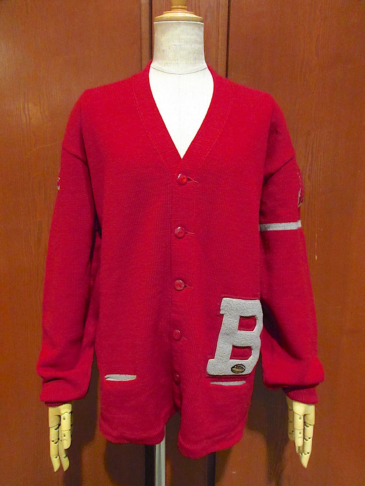 ビンテージ50's○Quality KNITTING CO.レターマンカーディガン