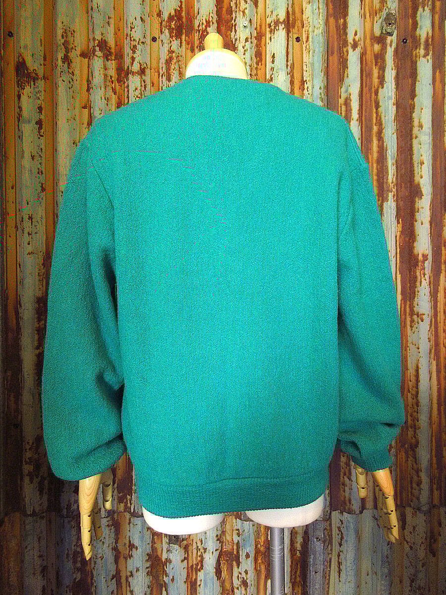 ビンテージ70's○arnold palmerカーディガンエメラルドグリーン ビンテージ70's○arnold palmerカーディガンエメラルドグリーン