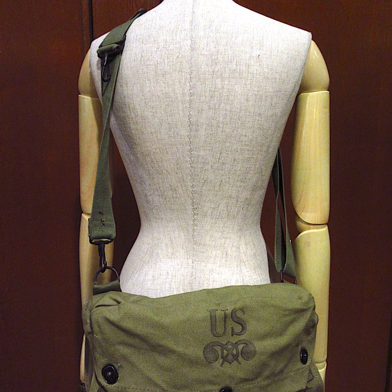 ビンテージ40's○U.S.ARMYガスマスクバッグ○240516c7-bag-shd ビンテージ40's○U.S.ARMYガスマスクバッグ○240516c7-bag-shd