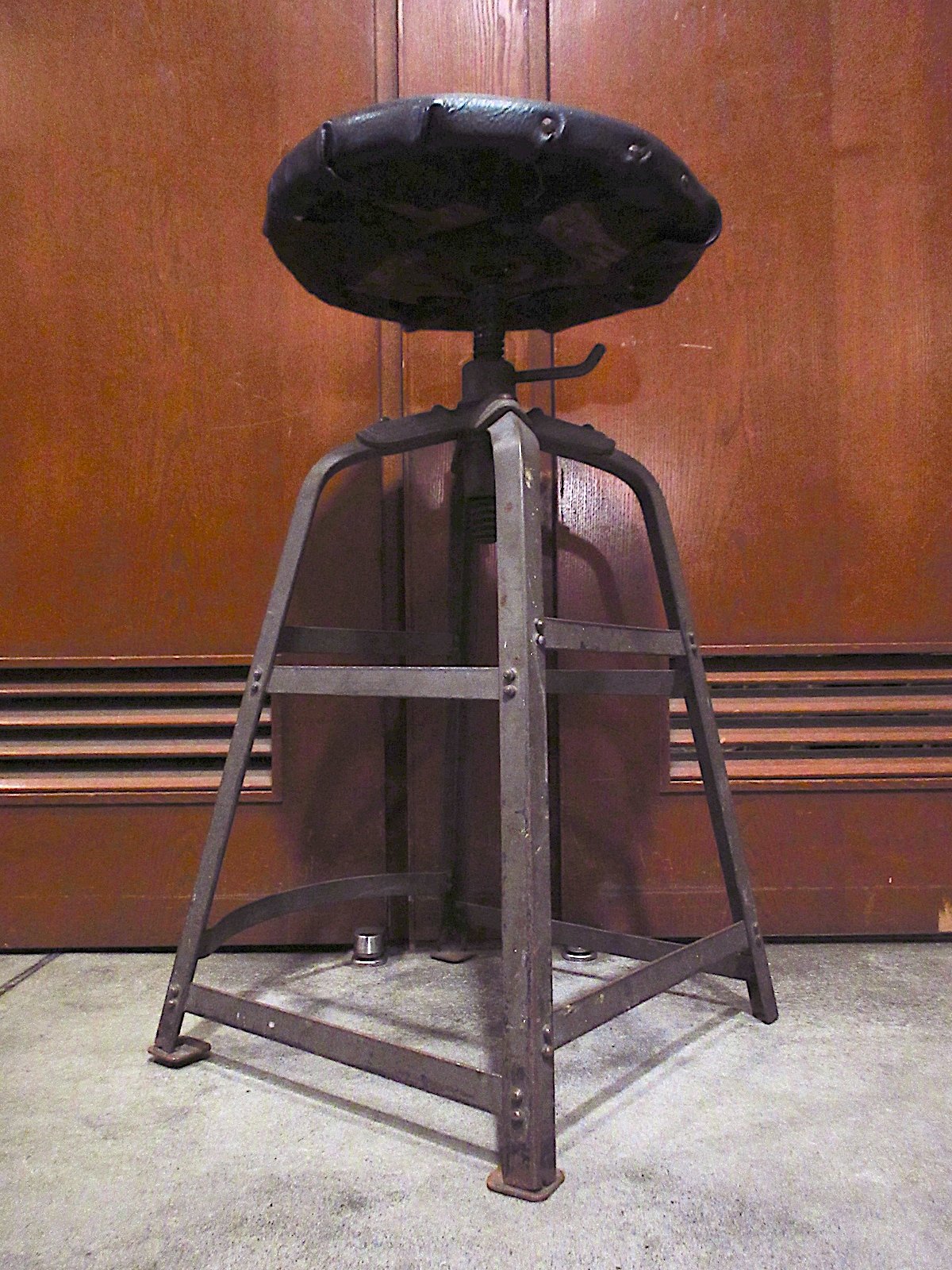 ビンテージ~50's○インダストリアルスツール○251027m6-chr工業椅子