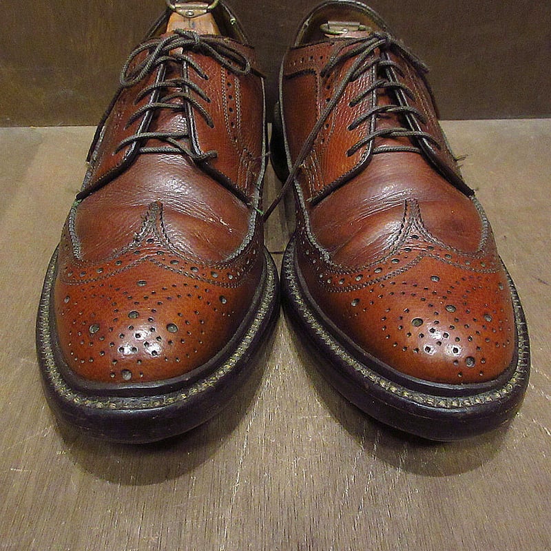 ビンテージ70's○FLORSHEIM IMPERIALウイングチップシューズ茶 ビンテージ70's○FLORSHEIM IMPERIALウイングチップシューズ茶