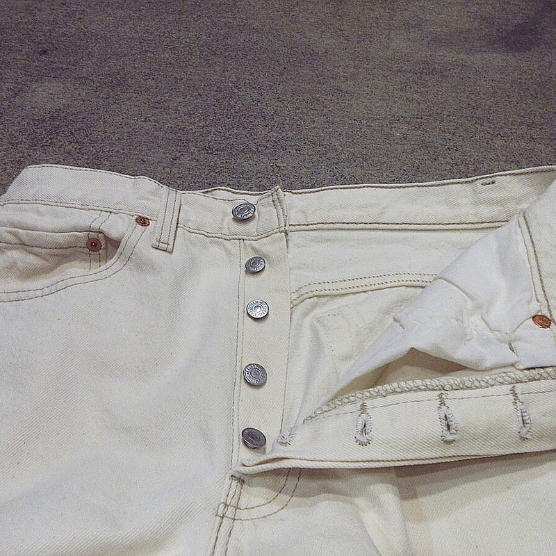 【美品】Levi’s 501 90S USA ジーンズ　オフホワイト　生成り 古着 90s USA製 Levi's 501-0612 ホワイト デニム パンツ