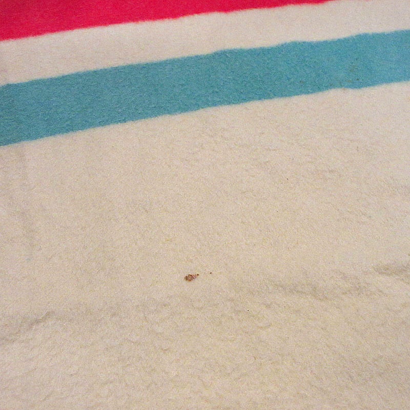 50's ハドソンズベイ　イングランド製　ブランケット　大判 ビンテージ50's○HUDSON'S BAYマルチボーダーウールブランケット