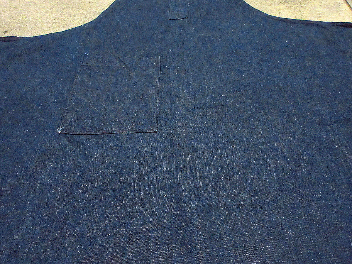 ビンテージ40's50's○耳付きデニムエプロン○220313k1-apr 1940s1950