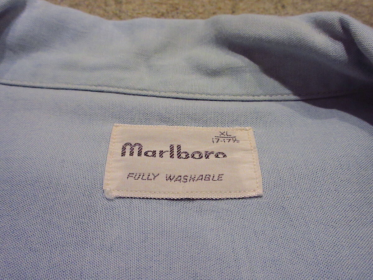 猿*平様 50〜60s vintageレーヨンシャツ 刺繍 水色 ビンテージ50's60's