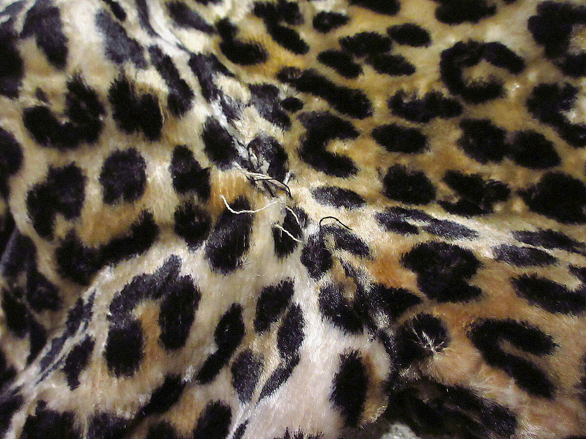 50s 60s レオパード アニマル柄 フェイクファー ベスト