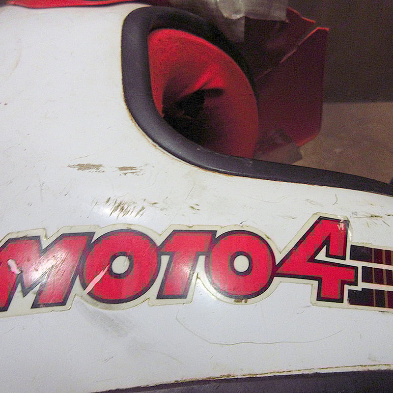 ビンテージ80's○BELL MOTO 4ヘルメット赤×白○240516j5-hlmtバイク雑