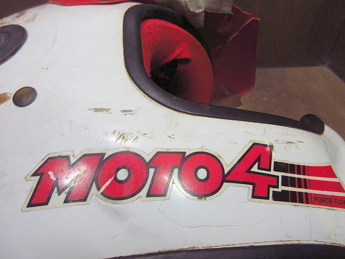 ビンテージ80's○BELL MOTO 4ヘルメット赤×白○240516j5-hlmt