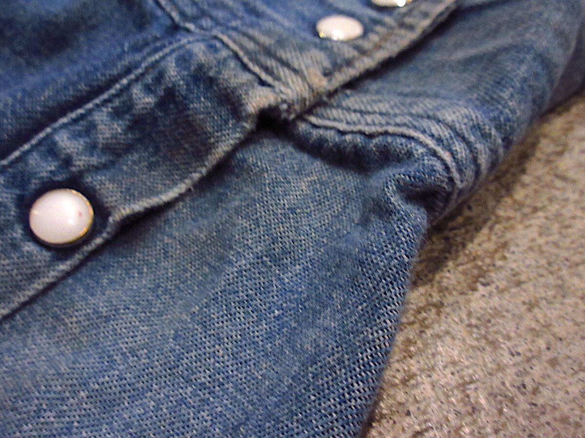 ビンテージ60's○Wrangler 27MWデニムウエスタンシャツsize 16 1 ビンテージ60's○Wrangler 27MWデニムウエスタンシャツsize 16 1