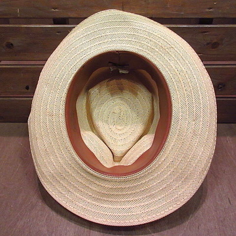 ビンテージ30's40's○J.C.PENNEY COストローハット7 1/8○200607n