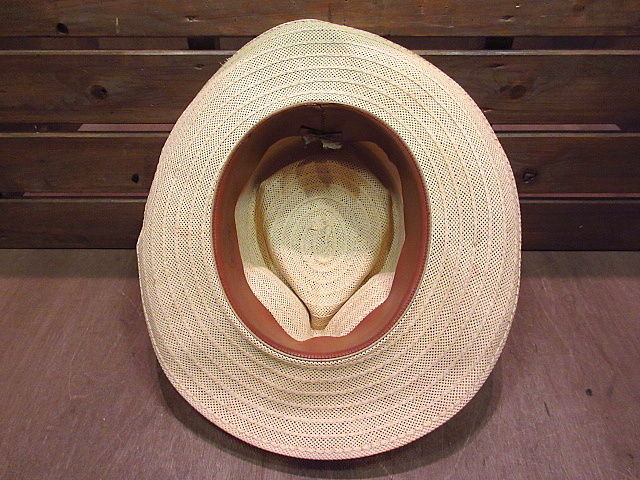 ビンテージ30's40's○J.C.PENNEY COストローハット7 1/8○200607n