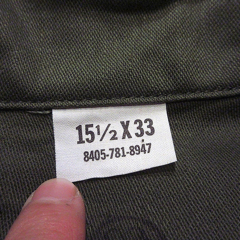 ビンテージ70's○DEADSTOCK U.S.ARMY OG-107コットンサテン