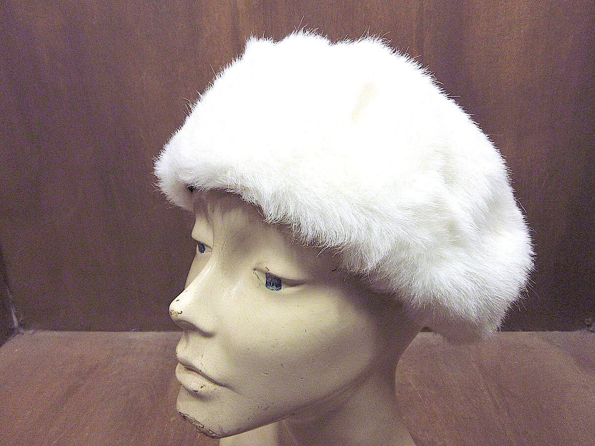 ビンテージ60's70's○レディースフェイクファーハット○231223j3-w-ht