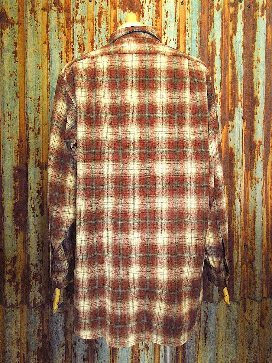 ビンテージ70's○PENDLETONシャドーチェックウール長袖シャツsize 16 1