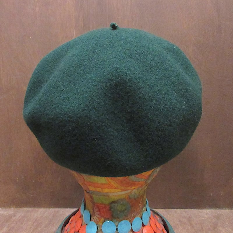 ビンテージ60's○KANGOLレディースウールベレー帽緑○250613z6-w-cp-ber