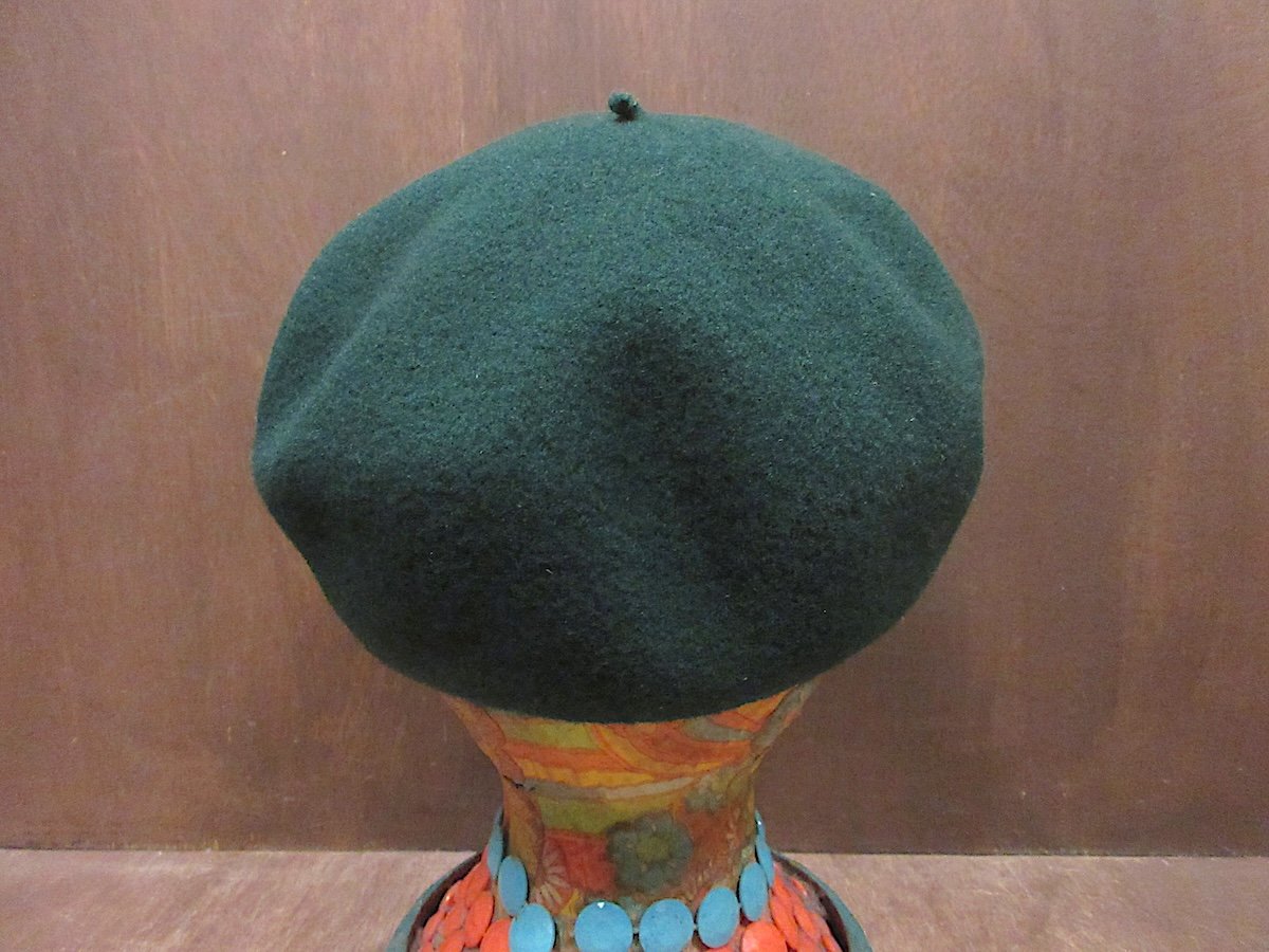 ビンテージ60's○KANGOLレディースウールベレー帽緑○250613z6-w-cp-ber