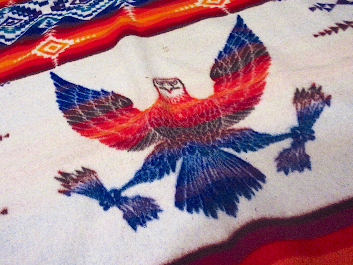 ビンテージ○PENDLETON Beaver Stateネイティブ柄ウールブランケット