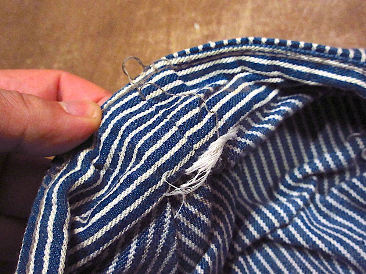 70s ビンテージ LEE リー ヒッコリーストライプ ワークキャップ 古着 M Lee,ワークキャップ、ヴィンテージ 70s ビンテージ LEE リー