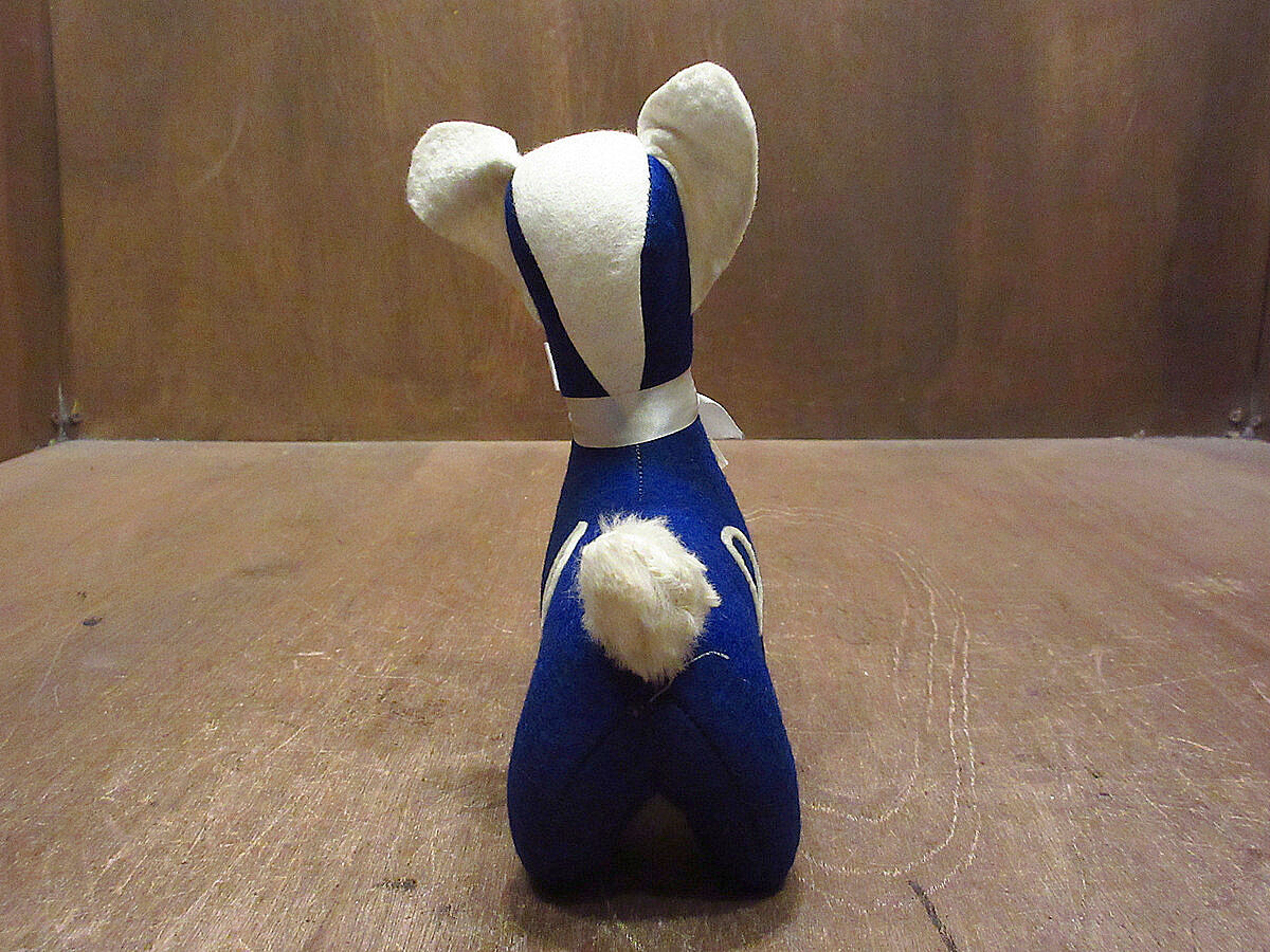 ビンテージ50's○カレッジマスコットドール青×白○210831i8-doll