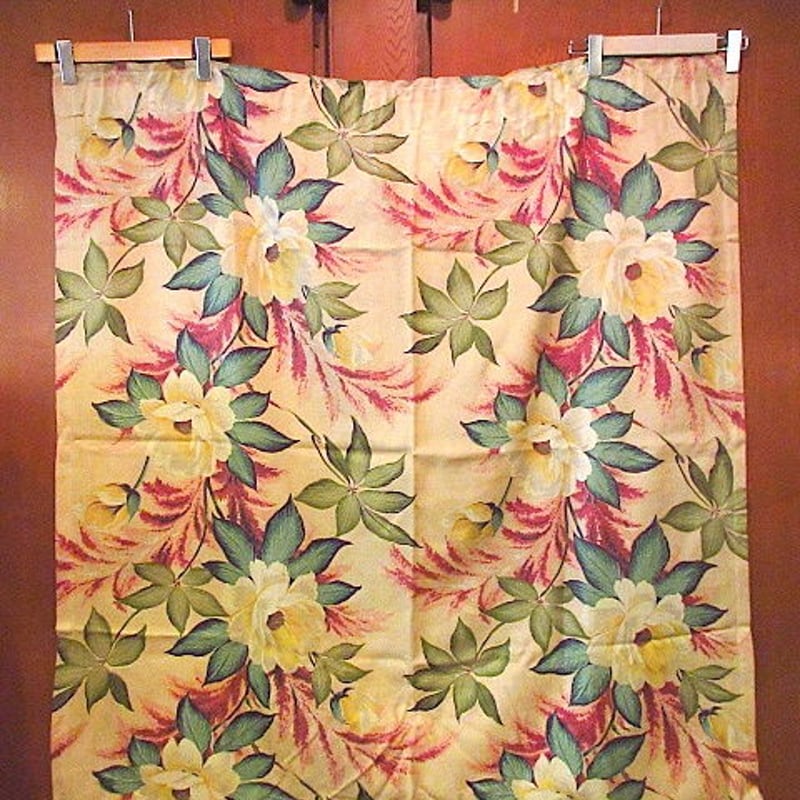 ビンテージ40's○花柄カーテンD○200803s5-fbr雑貨アンティーク ビンテージ40's○花柄カーテンD○200803s5-fbr雑貨アンティーク