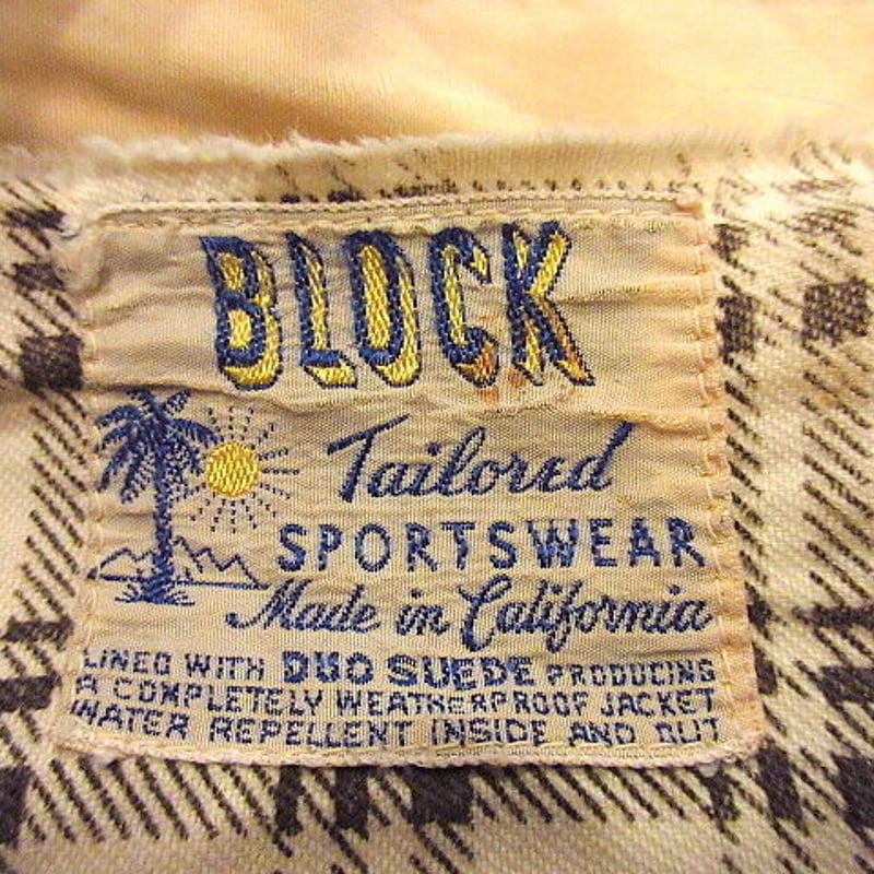 40s WASTE TWICE ヴィンテージ スポーツ ジャケット スウィング ビンテージ40's○BLOCK Tailored Sportswearスポーツジャケット