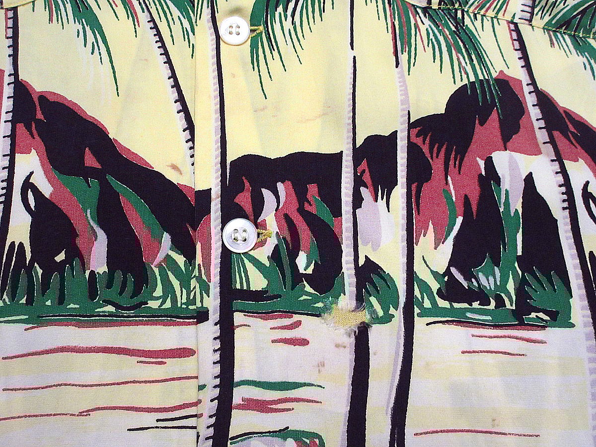 60s カハナモク ハワイアンシャツ 無地 レーヨン ギャバ 検 50s 60s カハナモク ハワイアンシャツ 無地 レーヨン ギャバ 検 50s