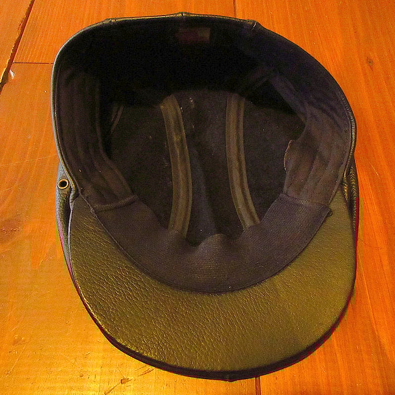 ビンテージ80's90's○NEW YORK WINNERレザーハンチング帽黒size ビンテージ80's90's○NEW YORK WINNERレザーハンチング帽黒size