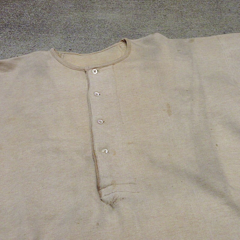 ビンテージ30's40's○コットンヘンリーネックアンダーシャツ○221006r6