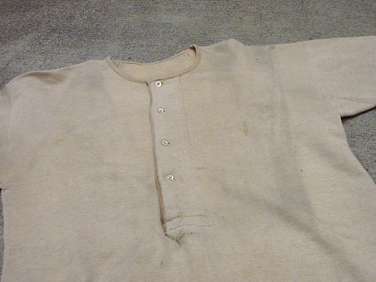 ビンテージ30's40's○コットンヘンリーネックアンダーシャツ○221006r6
