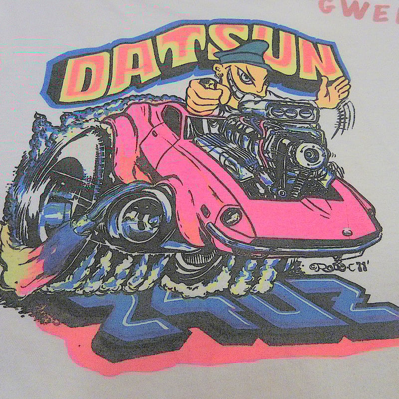 ビンテージ60's70's○DATSUN 240ZプリントTシャツ白size M