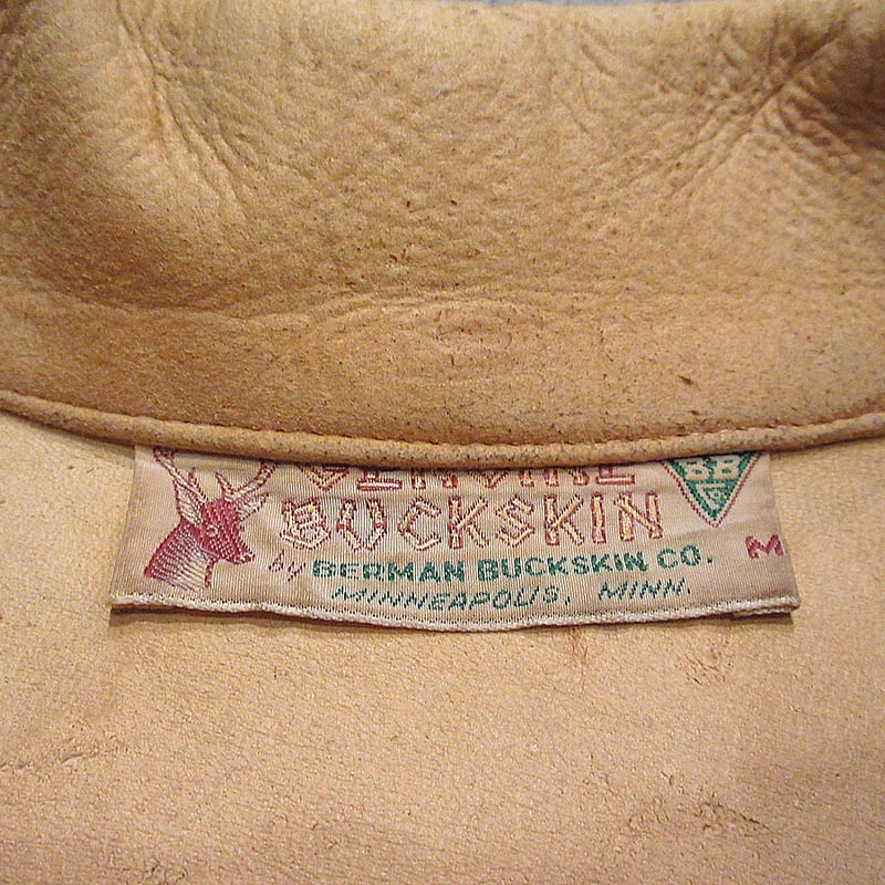 ビンテージ~70's○BERMAN BUCKSKIN CO.ディアスキンスウェード