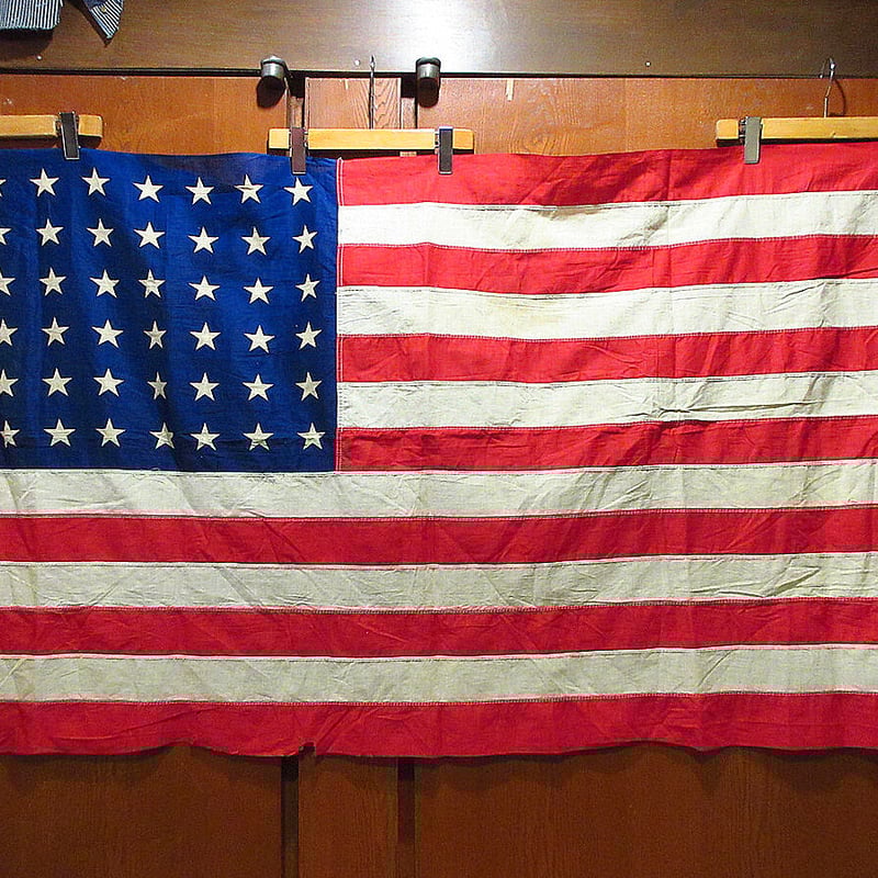 ビンテージ40's50's○48星アメリカ星条旗 約84.5cm×約150cm○221030i