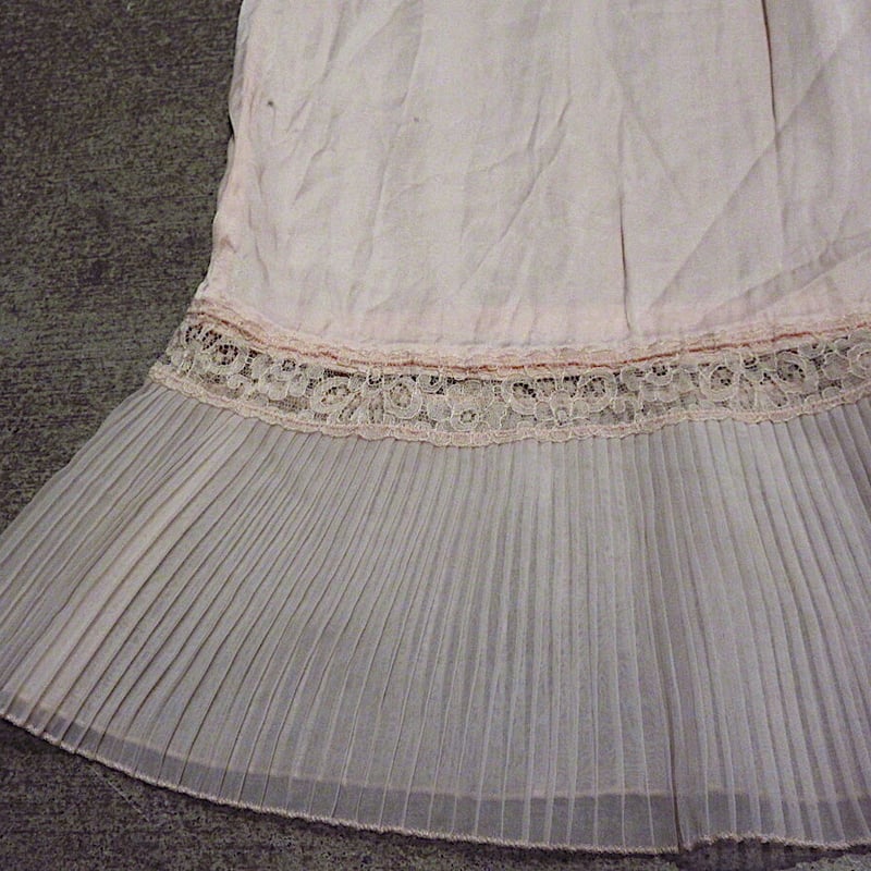 ビンテージ~70's○Barbizonレース付きネグリジェピンク