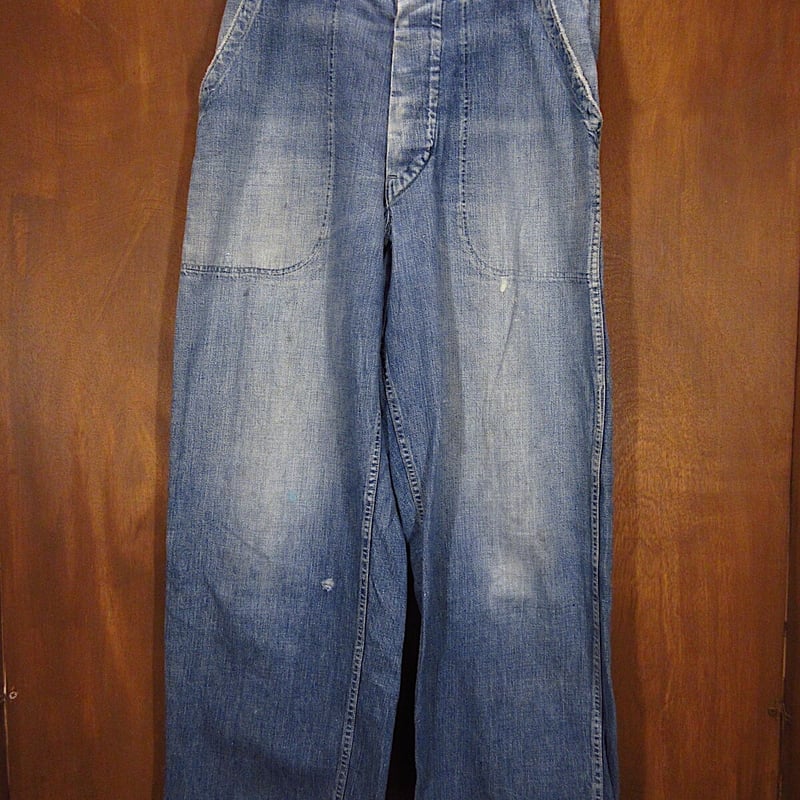ビンテージ40's○U.S.NAVYデニムベイカーパンツ実寸W78cm ビンテージ40's○U.S.NAVYデニムベイカーパンツ実寸W78cm