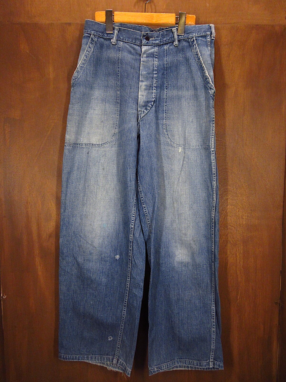 ビンテージ40's○U.S.NAVYデニムベイカーパンツ実寸W78cm○221206k8-m-