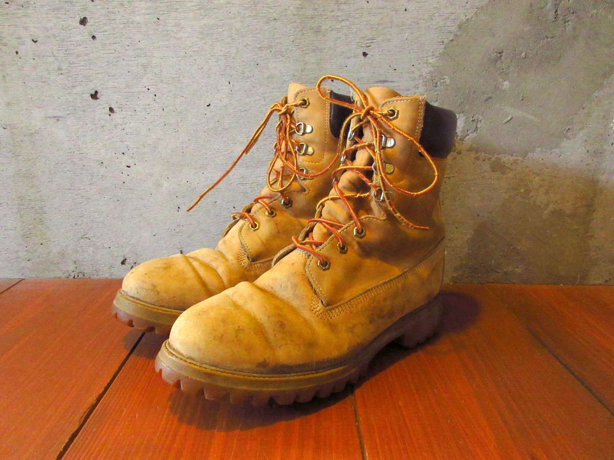 ビンテージ80's90's○Timberland黒タグプレミアムブーツsize 11W○240