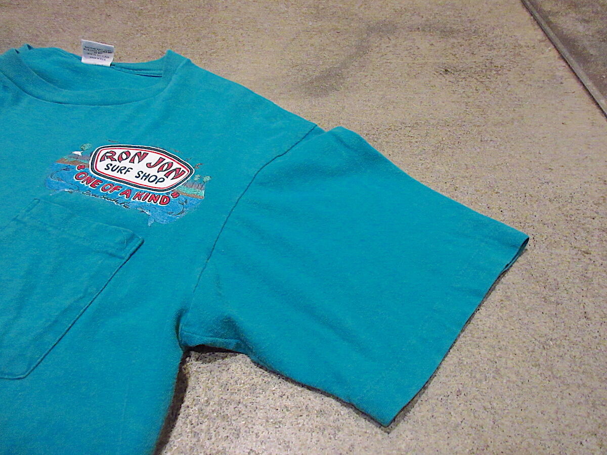 90'sヴィンテージ！ロンジョンRONJON両面プリントスウェット 90s RON JON Sleeve Print Sweat Shirt 灰 L相当 ロンジョン