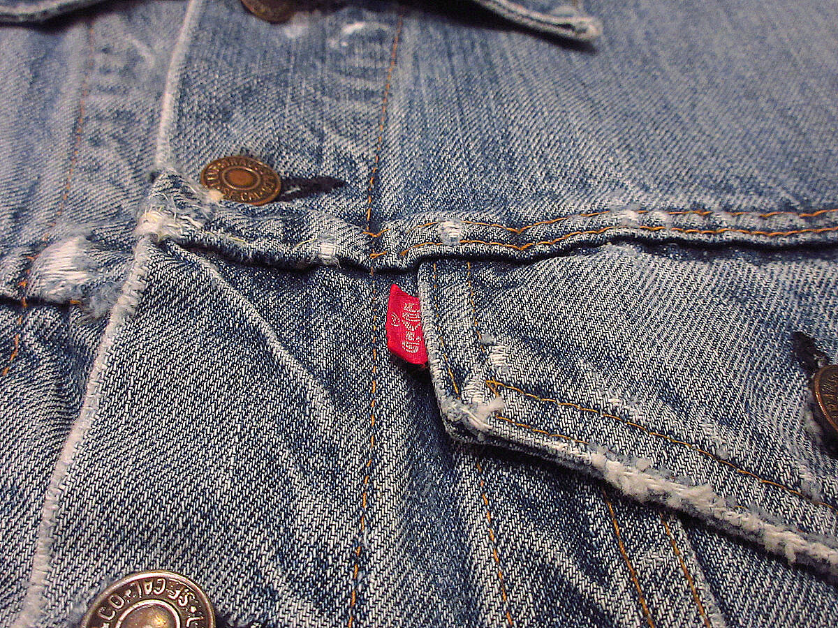 ビンテージ70's○Levi's 70505デニムカットオフベスト○210529f6-m-vs