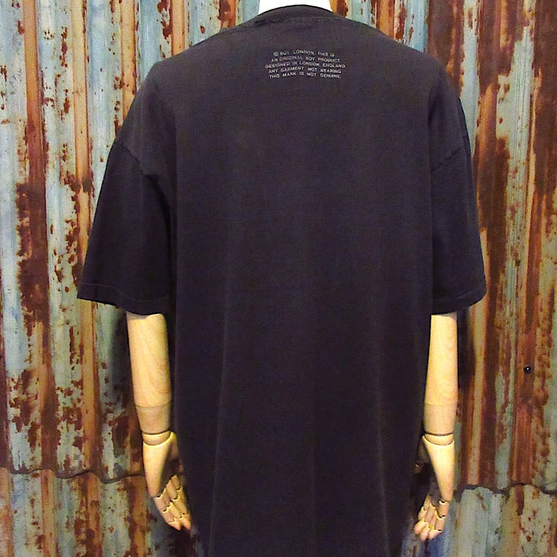 90s PEACE POSSE Tシャツ ブラック ビンテージ90's○BOY LONDON ”PEACE POSSE”プリントTシャツ黒○251