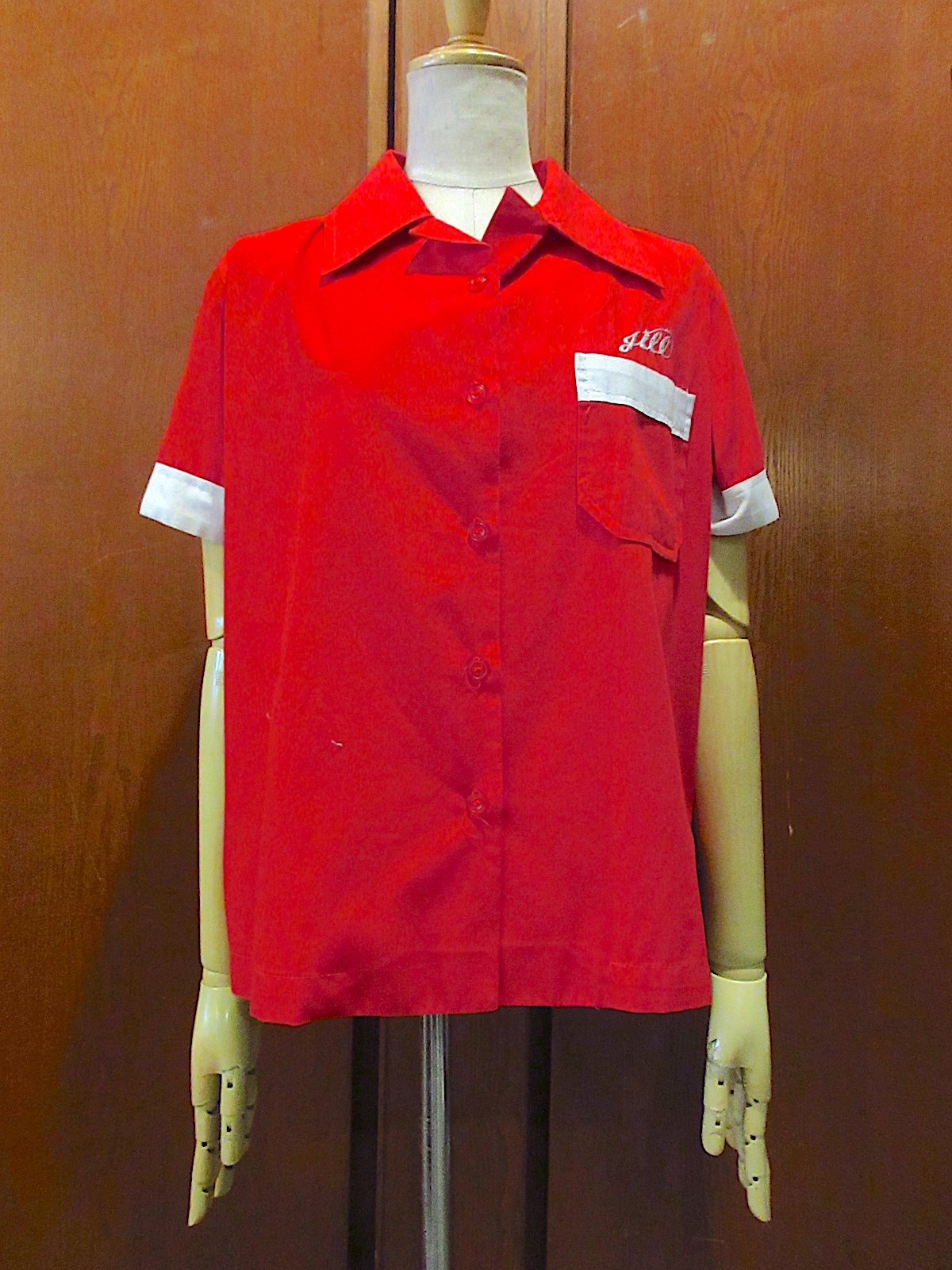 ビンテージ50's60's○レディースJAPANスーベニアボーリングシャツ