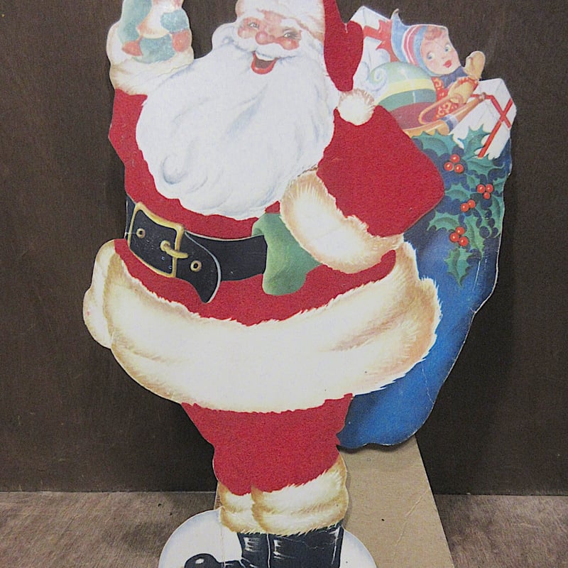 ビンテージ~40's○Whitman Publishing Co.サンタクローススタンド付きデ