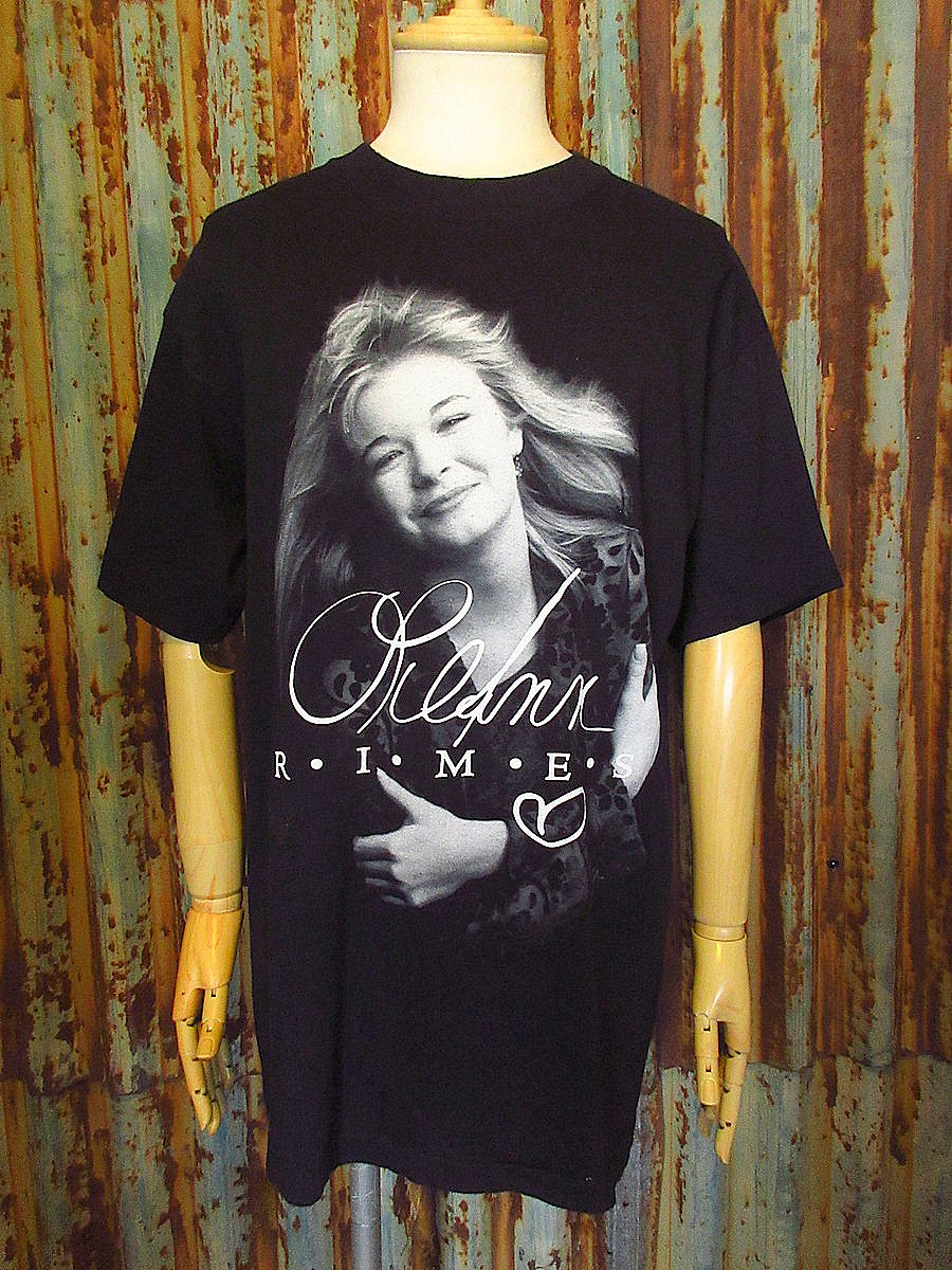 ビンテージ90's○LeAnn Rimes Tシャツ黒○240505j7-m-tsh-bnシン