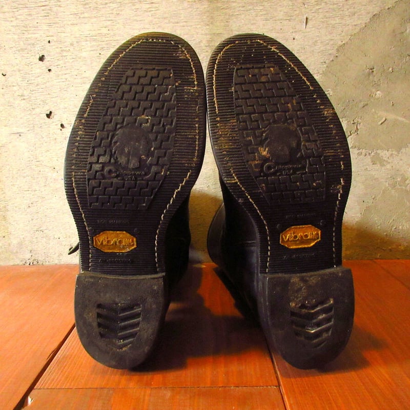 ビンテージ90's○CHIPPEWAエンジニアブーツ黒size 7 1/2 EE○230429