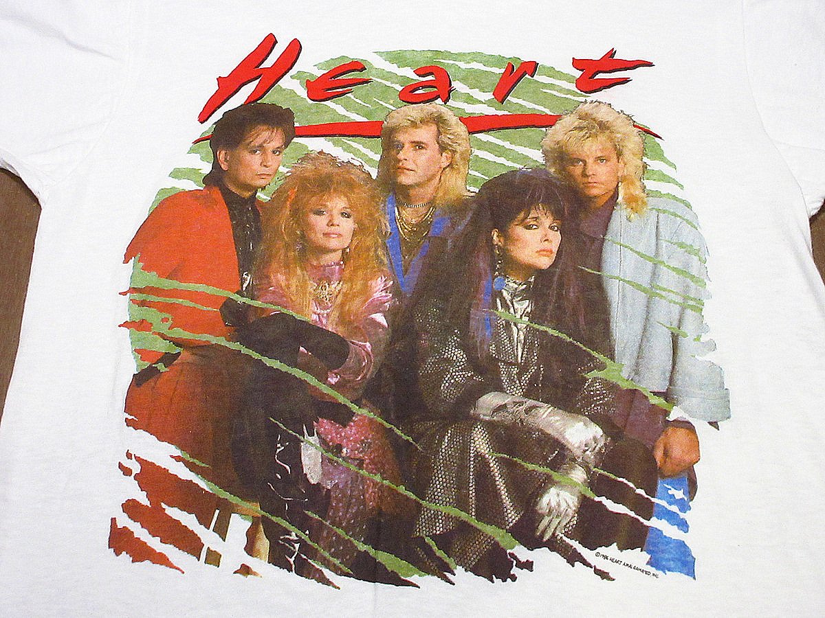 ビンテージ80's○Heart 1985-'86ワールドツアーTシャツ白size L ビンテージ80's○Heart 1985-'86ワールドツアーTシャツ白size L