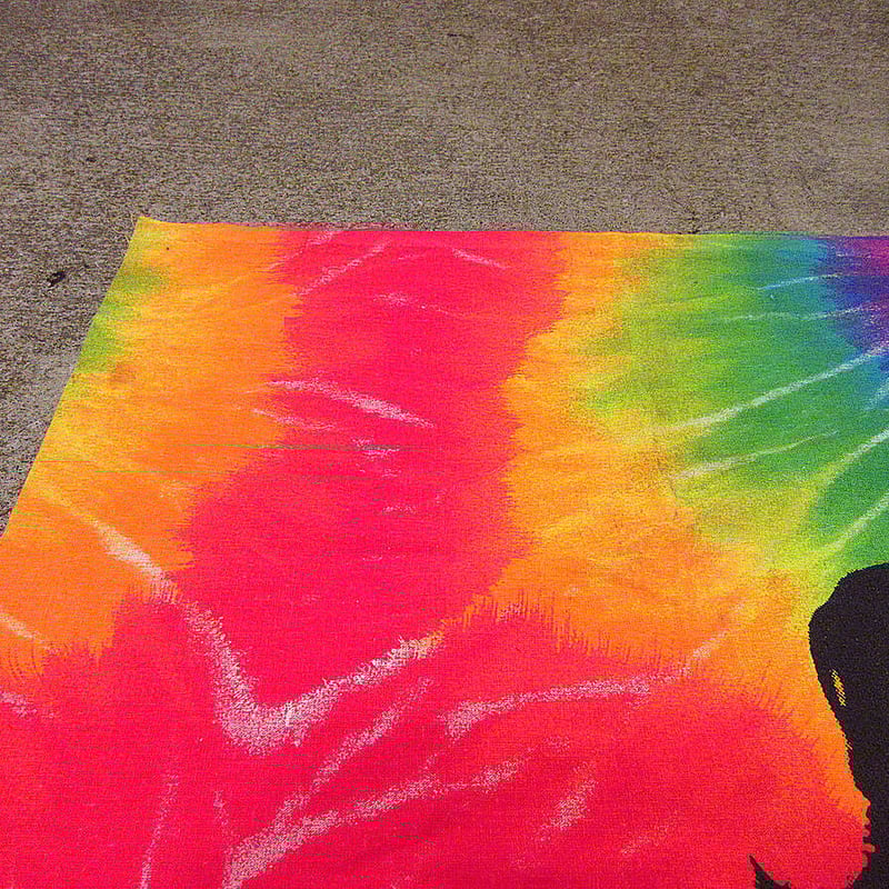 ビンテージ90's○The Doorsタイダイタペストリーsize 112cm×98.5cm○